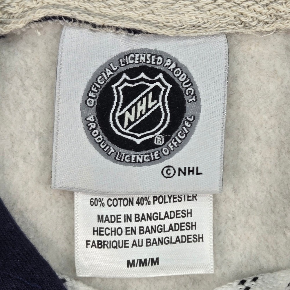 NHL Seattle Kraken Lace Up Hoodie Mens Medium Cream Blue Lacer Jersey Sweatshirt - Picture 6 of 13